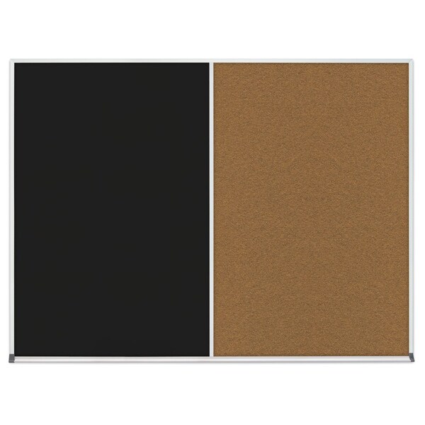 Single Door Radius Corkboard, 24"x36", Hea, UV7011RC-BLACK-PEARL